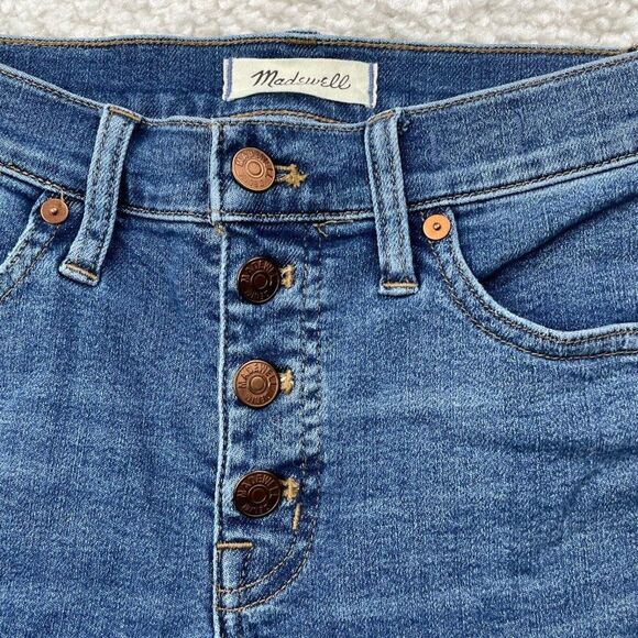 Madewell 9" Mid Rise Skinny Crop Jean Button Fly - Picture 7 of 12